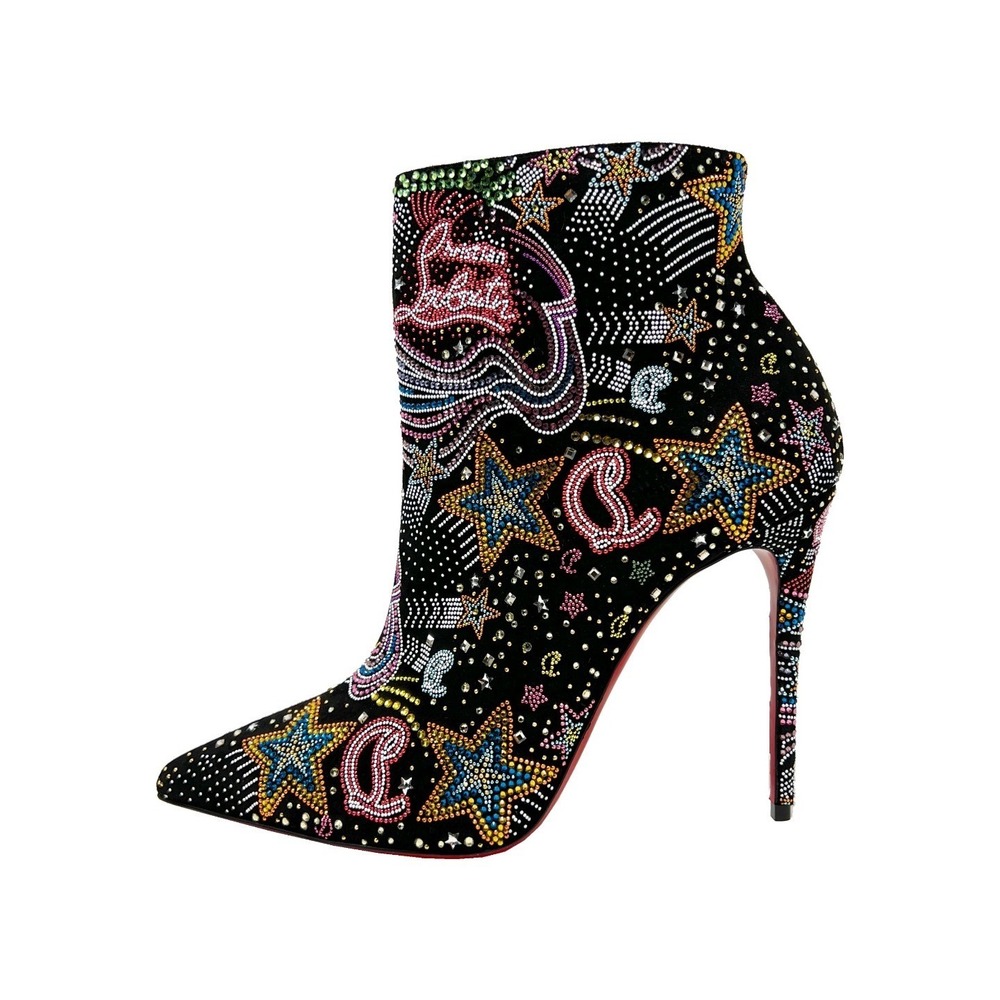 Christian Louboutin Starlight Strass Crystal Boots 40